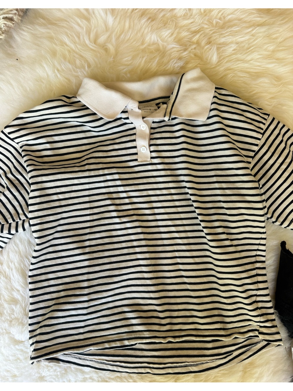 Kids button up cropped shirt